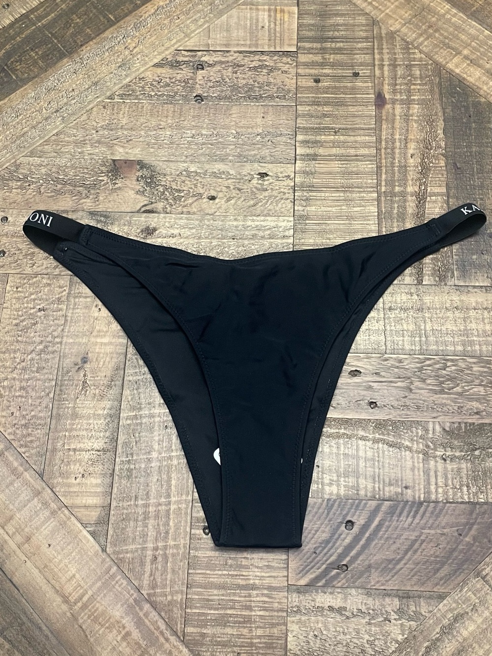 Kamoni Black Minimal Bikini Cheeky Bottom
